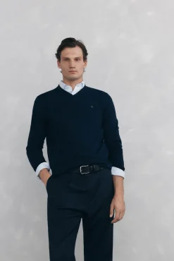 Pedro del Hierro Camisolas-Camisola gola em bico Azul