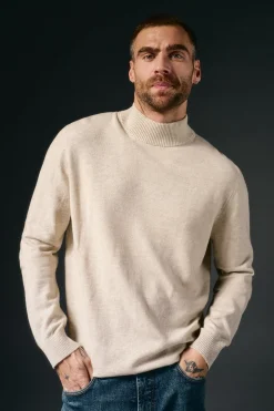 OOTO Camisolas-Camisola gola perkins Tostado