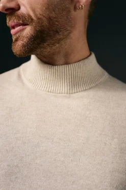 OOTO Camisolas-Camisola gola perkins Tostado