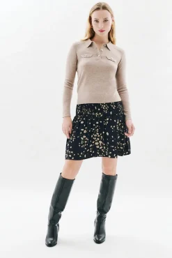 Caroll Camisolas-Camisola gola polo Tostado