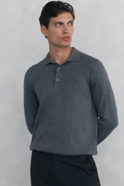 Pedro del Hierro Camisolas-Camisola gola polo Cizento