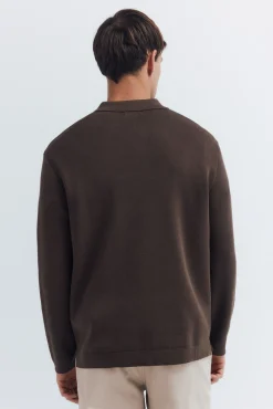 Springfield Camisolas-Camisola gola polo com botões cru