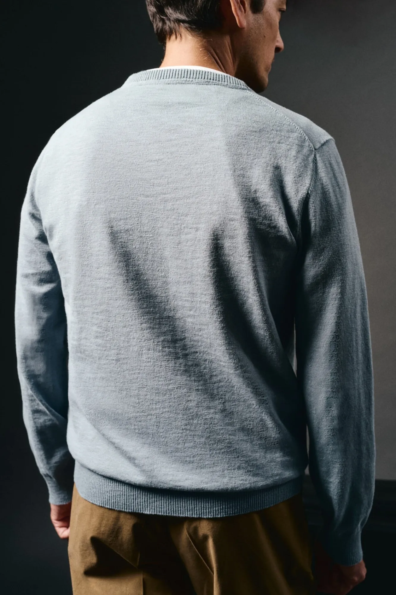 OOTO Camisolas-Camisola gola redonda algodão Azul