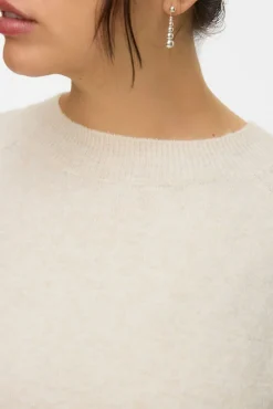 Vero Moda Curve Camisolas-Camisola grande de gola redonda Tostado