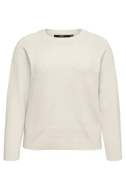 Vero Moda Curve Camisolas-Camisola grande de gola redonda Tostado