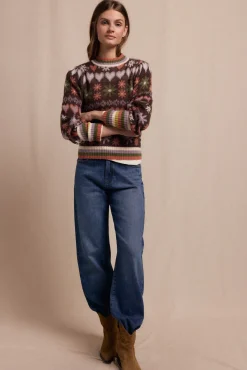 Slowlove Camisolas-Camisola grecas Castanho