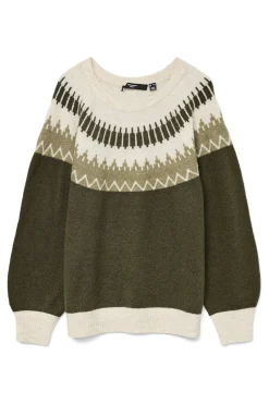 Vero Moda Curve Camisolas-Camisola grego tamanho grande Verde