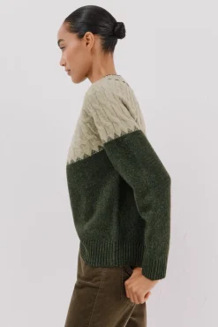 Cortefiel Camisolas-Camisola ilhós contraste Verde