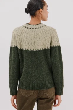 Cortefiel Camisolas-Camisola ilhós contraste Verde