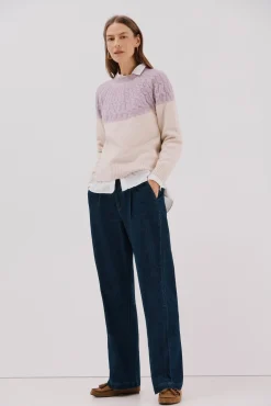 Cortefiel Camisolas-Camisola ilhós contraste Roxo