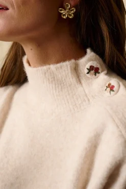 Polín Et Moi Camisolas-Camisola Irina com botões Ecru