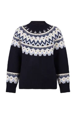 Cortefiel Camisolas-Camisola jacquard posicional. Azul