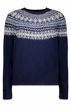 Cortefiel Camisolas-Camisola jacquard posicional Azul