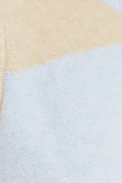 System Action Camisolas-Camisola jacquard tricolor azul