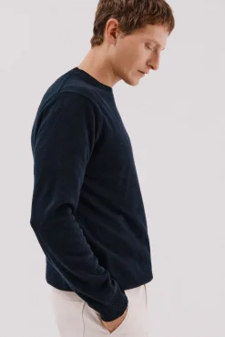 Cortefiel Camisolas-Camisola lã de carneiro gola redonda Azul