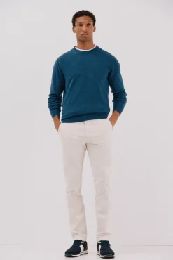 Cortefiel Camisolas-Camisola lã de carneiro gola redonda Azul