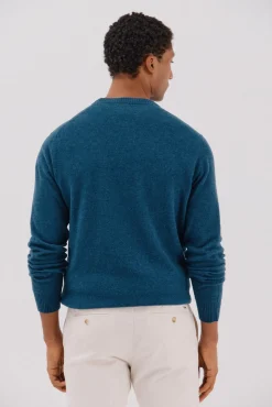 Cortefiel Camisolas-Camisola lã de carneiro gola redonda Azul