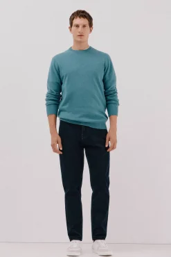 Cortefiel Camisolas-Camisola lã de carneiro gola redonda Azul