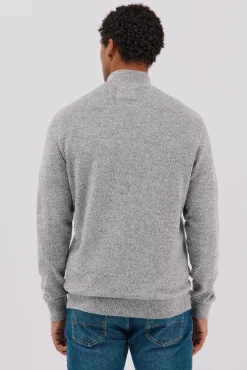 Cortefiel Camisolas-Camisola lã torçal gola fecho-éclair Cinzento