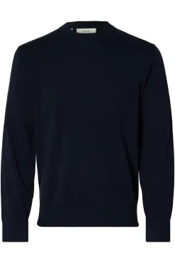 Selected Camisolas-Camisola leve 100% algodão orgânico Azul