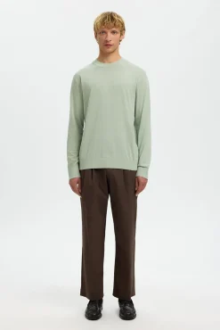 Selected Camisolas-Camisola leve 100% algodão orgânico Verde