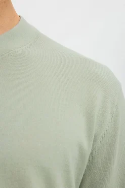 Selected Camisolas-Camisola leve 100% algodão orgânico Verde
