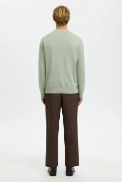 Selected Camisolas-Camisola leve 100% algodão orgânico Verde