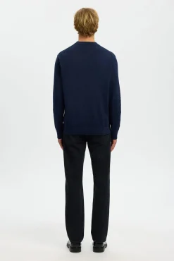 Selected Camisolas-Camisola leve 100% algodão orgânico Azul