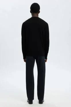 Selected Camisolas-Camisola leve 100% algodão orgânico Preto