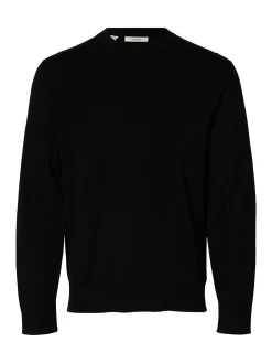 Selected Camisolas-Camisola leve 100% algodão orgânico Preto