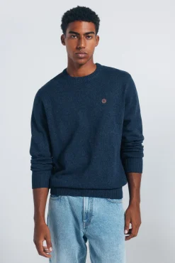 Springfield Camisolas-Camisola liso de fantasia torcida azul