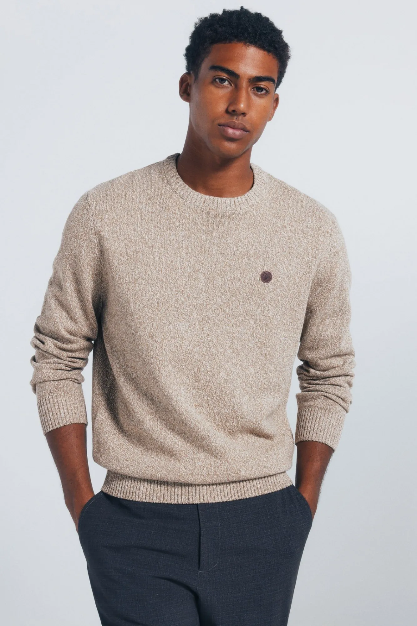 Springfield Camisolas-Camisola liso de fantasia torcida castanho