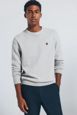 Springfield Camisolas-Camisola liso de fantasia torcida cinzento