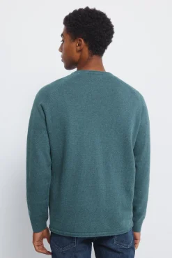 Springfield Camisolas-Camisola liso de gola alta azul