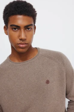 Springfield Camisolas-Camisola liso de gola alta cru