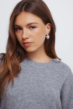 Springfield Camisolas-Camisola liso de gola redonda vermelho