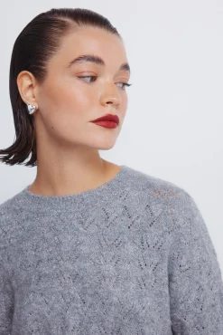 Springfield Camisolas-Camisola lurex pointelle cinzento