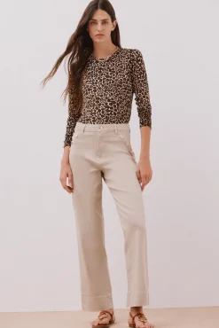 Cortefiel Camisolas-Camisola malha estampada Castanho