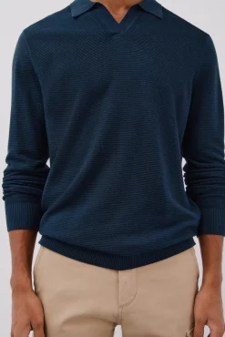 Cortefiel Camisolas-Camisola malha fina Azul