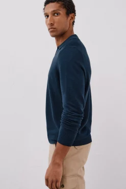 Cortefiel Camisolas-Camisola malha fina Azul