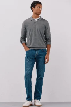 Cortefiel Camisolas-Camisola malha fina Cinzento