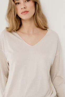 Vila Camisolas-Camisola malha fina Ecru