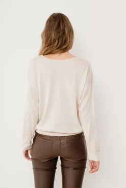 Vila Camisolas-Camisola malha fina Ecru