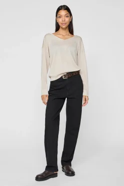 Vila Camisolas-Camisola malha fina Ecru