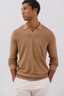 Cortefiel Camisolas-Camisola malha fina Tostado