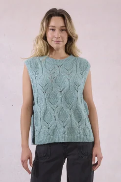 Molly Bracken Camisolas-Camisola manga com detalhe de laço Azul