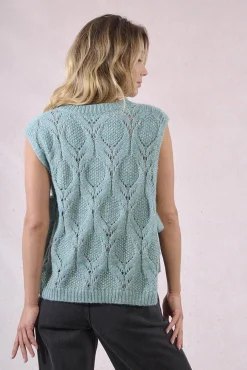 Molly Bracken Camisolas-Camisola manga com detalhe de laço Azul