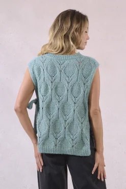 Molly Bracken Camisolas-Camisola manga com detalhe de laço Azul