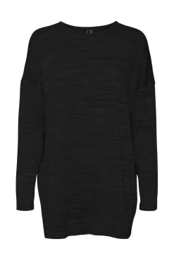Vero Moda Curve T-Shirts-Camisola manga comprida talha grande Preto