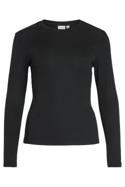 Vila T-Shirts-Camisola manga comprida térmica Preto